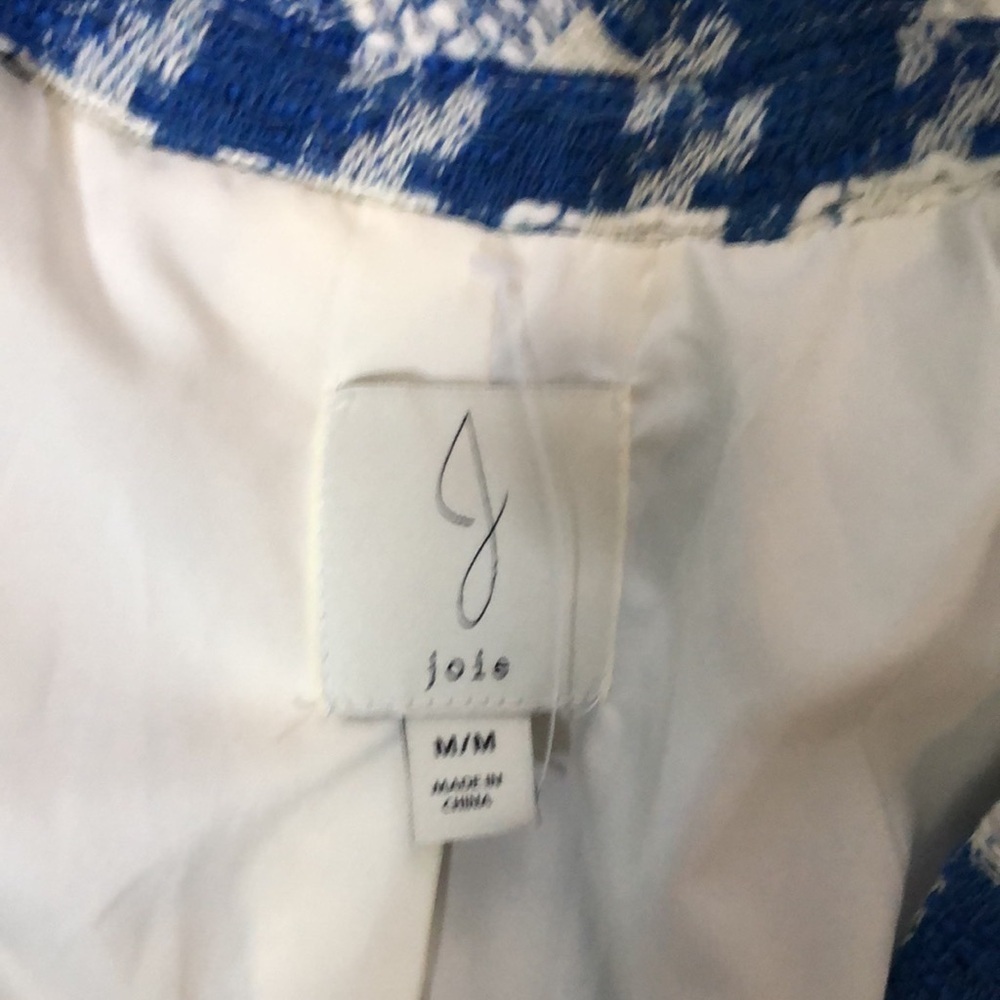Joie houndstooth blue white oversized blazer - Picture 14 of 17
